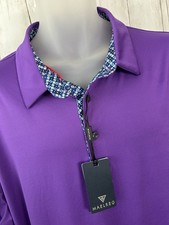 Men s MAELREG polo Golf Shirt NWT Purple Performance UPF Sun Smart 3XL