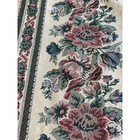 Vtg Tapestry Upholstery Fabric Piece 108x57" Floral Brocade Striped Jacquard