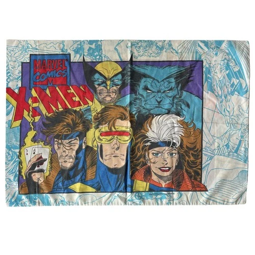 Vintage 1994 X-Men Marvel Comics Pillowcase EXC Wolverine Rogue Gambit Cyclops
