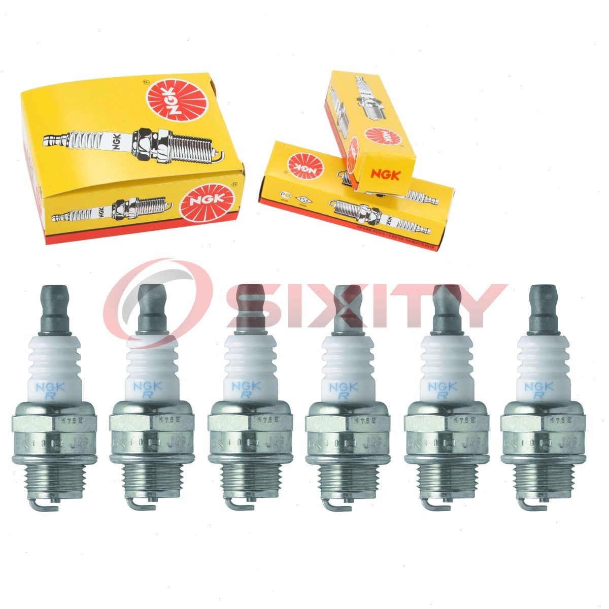 6 pc NGK 4002 BMR6A SOLID Standard Spark Plugs for Ignition Wire Secondary  ix