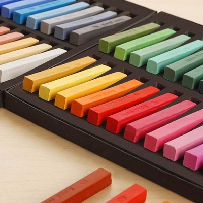 Soft Dry Pastels Square Chalk Set for Artists 12 Colors