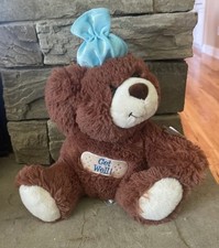 Aurora Get Well Bear 11" Brown Teddy Bear with Ice Pack Band Aid NWT