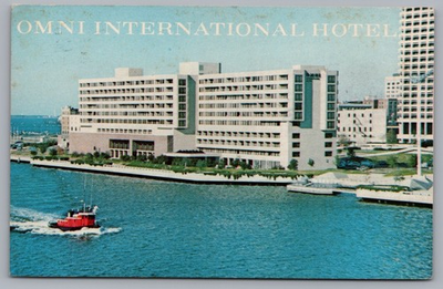 #ad Omni International Hotel Water Front in Norfolk Virginia. 1986 Postcard TS 102 $3.00