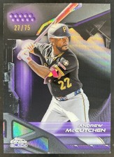 2026 Topps Chrome Black Andrew McCutchen Purple Refractor /75 Pirates #63