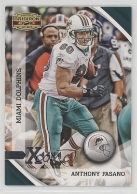 2010 Panini Gridiron Gear Silver X's 23/250 Anthony Fasano #74 6f8