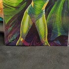 Signed Original Comics Drawing - Green-Costumed Female Character Illustration — photo 2