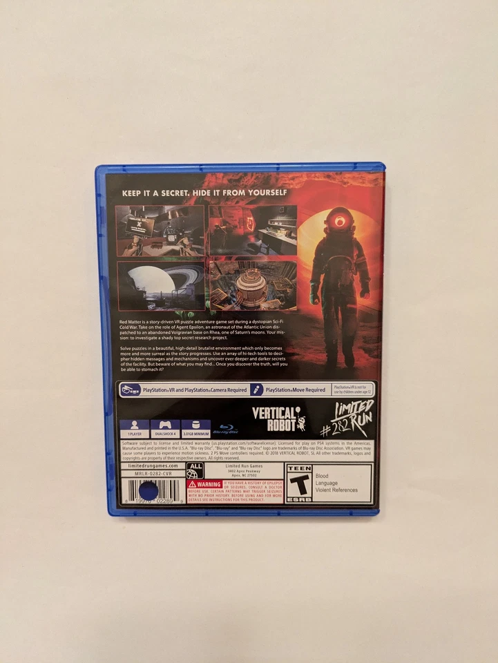 Red Matter Playstation 4 PS4 PSVR Limited Run LRG #282 - Image 2 of 4