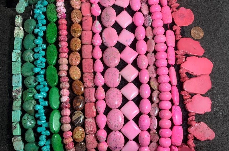 bulk sale //lot of 15 strands mix shape gem stone beads/(t738c)