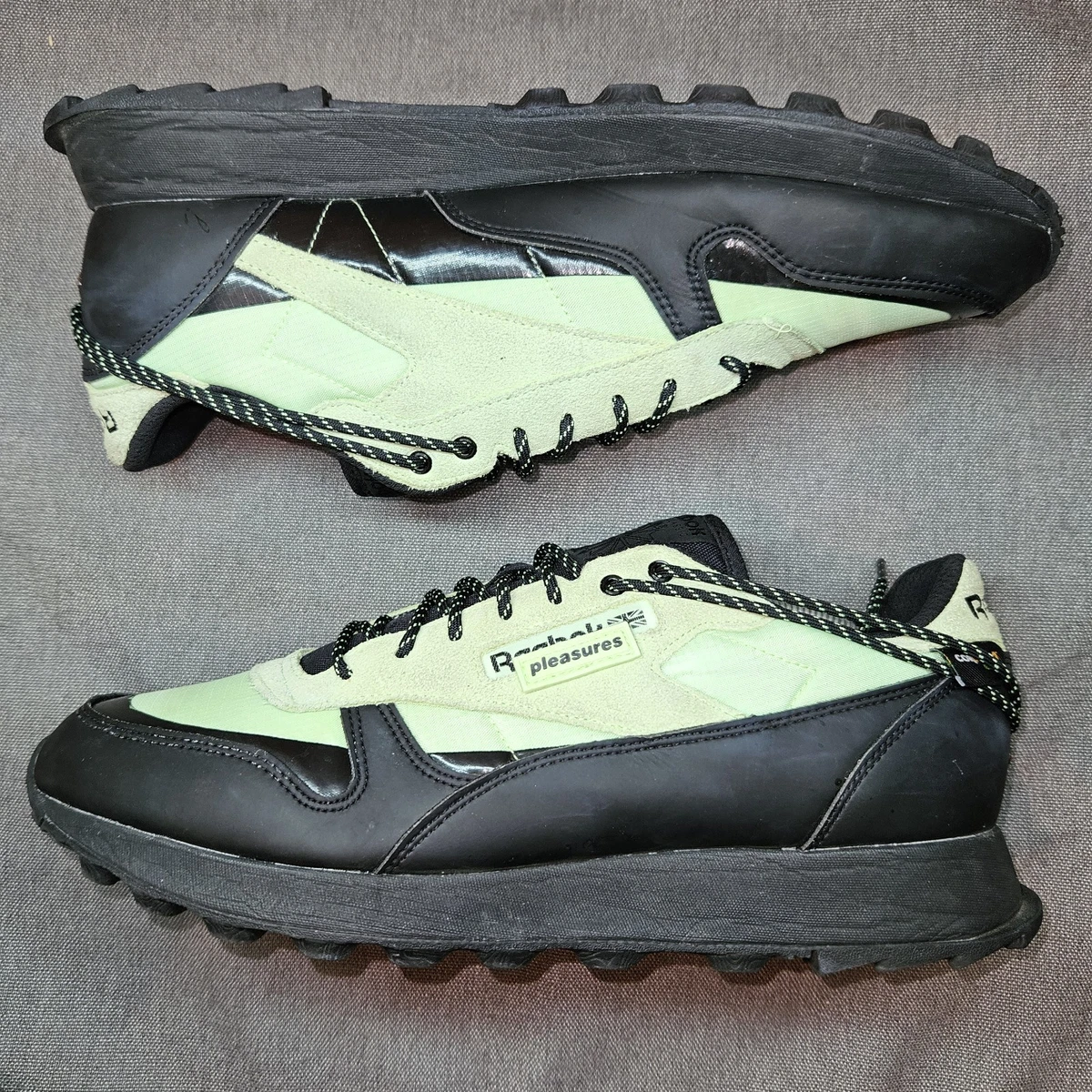 Pleasures x Reebok Classic Leather Neon Mint for Sale