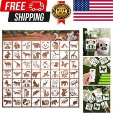 56 Pieces Animal Stencils for Painting, 3 Inch Reusable Cute Animal Stencils ...