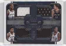 2017 Dominion Quad Materials /75 Kawhi Leonard LaMarcus Aldridge Pau Gasol 0mr3