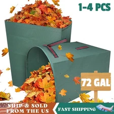 Heavy Duty 72 gal Garden Waste Bags Reusable Yard Leaf Container Lawn Collector