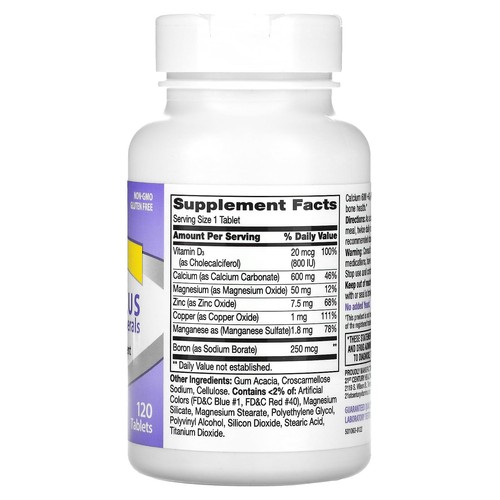 Kalzium und Vitamin D3 Nahrungsergänzungsmittel für die Knochengesundheit gentechnikfrei glutenfrei 120 Stück - Bild 2 von 2