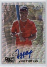 2021 Leaf Metal Draft 1990 Leaf Auto Silver Wave Jose Perdomo #LA-JP2 Auto 0b2