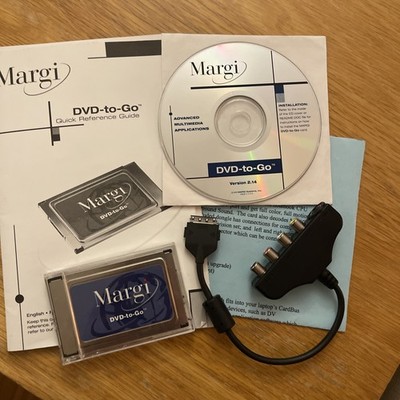 Margi DVD-to-Go PCMCIA MPEG-2 Decoder PC Card Kit +Cable +Win 95 Software+Manual
