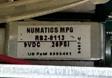 ASCO RB2-0113 / RB20113 NUMATICS MPG 9VDC 20PSI MINATURE PNEUMATIC VALVE