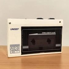 UNISEF Z-1 Vintage Cassette Player  with small defects but  working