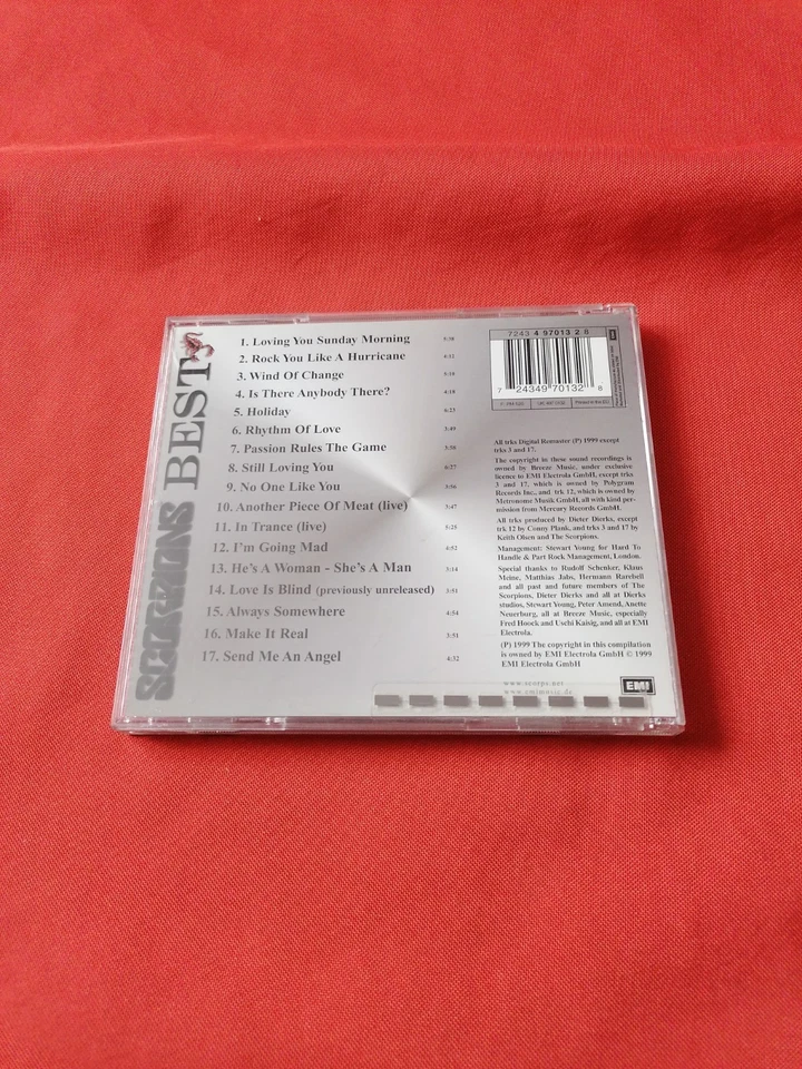 SCORPIONS - Best - CD (Compilation) - remastered 1999 - Bild 2 von 2