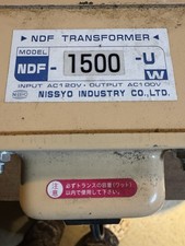 NISSYO NDF-1500U Step Down transformer AC120V to AC100V 1500W MADE IN JAPAN