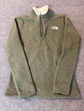THE NORTH FACE Women  s Green Heather Quarter Zip Pullover Fleece Size Small
