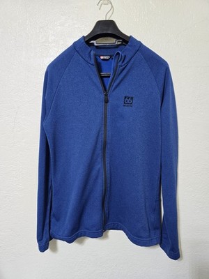 66 North Men's Blue Lightweight Sandvik Full Zip Fleece Jacket Medium
