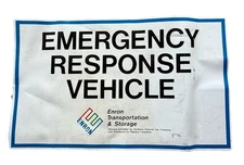 Pair Of Rare Vintage Enron Emergency Response Magnets For Company Vehicles.