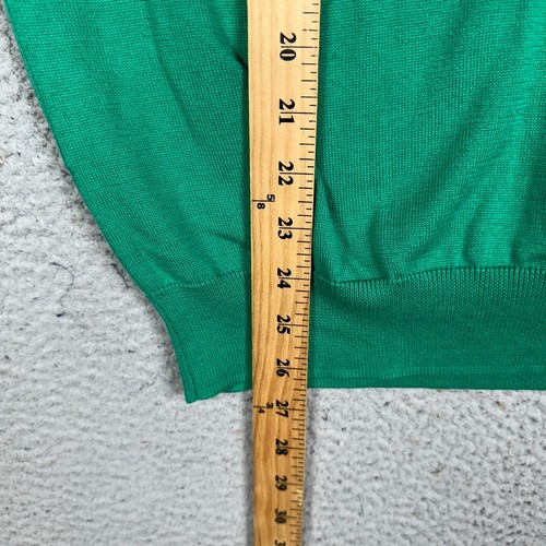 NEW Brooks Brothers 346 Supima Cotton Sweater Mens Medium Green V-Neck Pullover - Picture 6 of 7