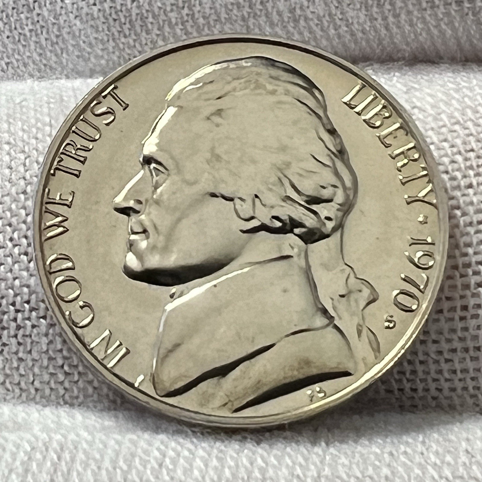 1970-S Jefferson Nickel Brilliant Proof receive coin pictured #5791