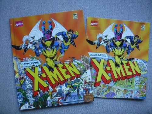 Marvel X-Men LOOK & FIND Book lot Hardcover & Paperback 1992 Vintage