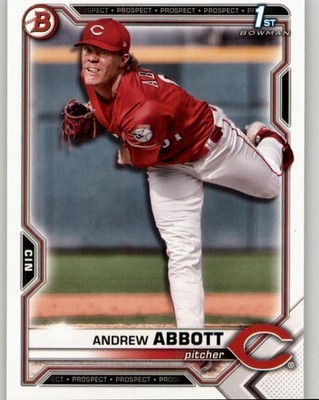 2021 Bowman Draft Andrew Abbott #BD-8 Cincinnati Reds