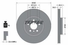 2x TEXTAR Bremsscheibe PRO+ 92274405 für BMW 2er Tourer F46 X1 F48 X2 F39 F44