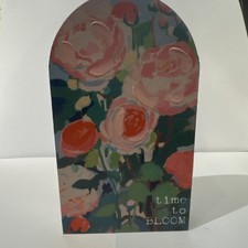 Hobby Lobby Canvas Wall Hanging and/or Shelf Sitter/time to BLOOM/4x7