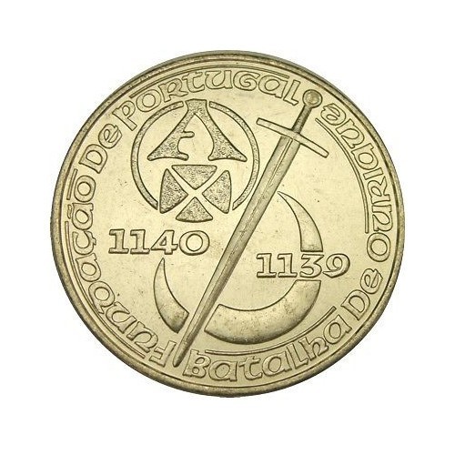 elf Portugal 250 Escudos 1989 Shield Sword Founding 850