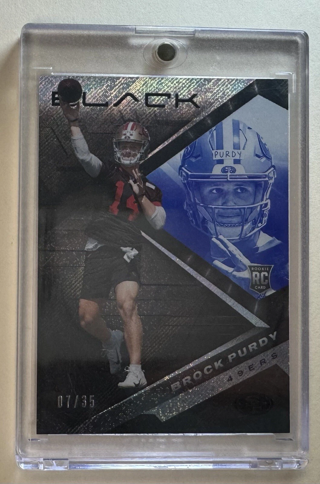 2022 Panini Black #200 Brock Purdy ROOKIE Sapphire #’d /35 RC 49ers Chase 🔥