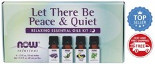 Now Foods Relaxing Essential Oil kit, Lavender, Peppermint, Eucalyptus, Sleep