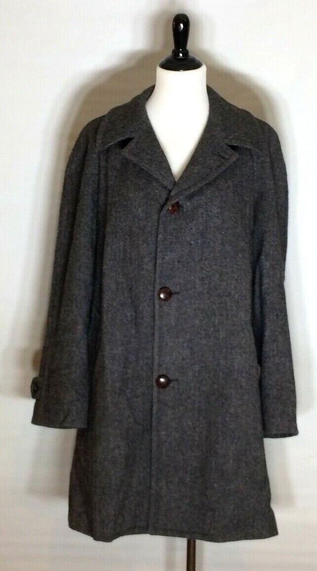 Vintage Pendleton Gray Grey Jacket Herringbone Ma… - image 1