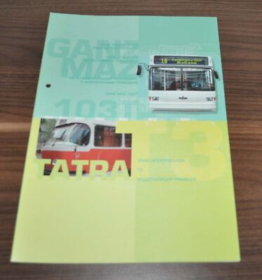 Ganz Trolleybus MAZ Tramway Tatra T3 Brochure Prospekt