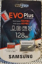 EVO Plus With SD Adapter Samsung 128GB MicroSDXC UHS-I Card 4K