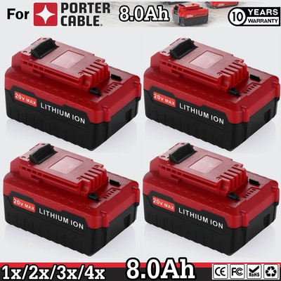 20VOLT 8.0AH LITHIUM-ION BATTERY FOR PORTER CABLE 20V MAX PCC680L PCC685L US