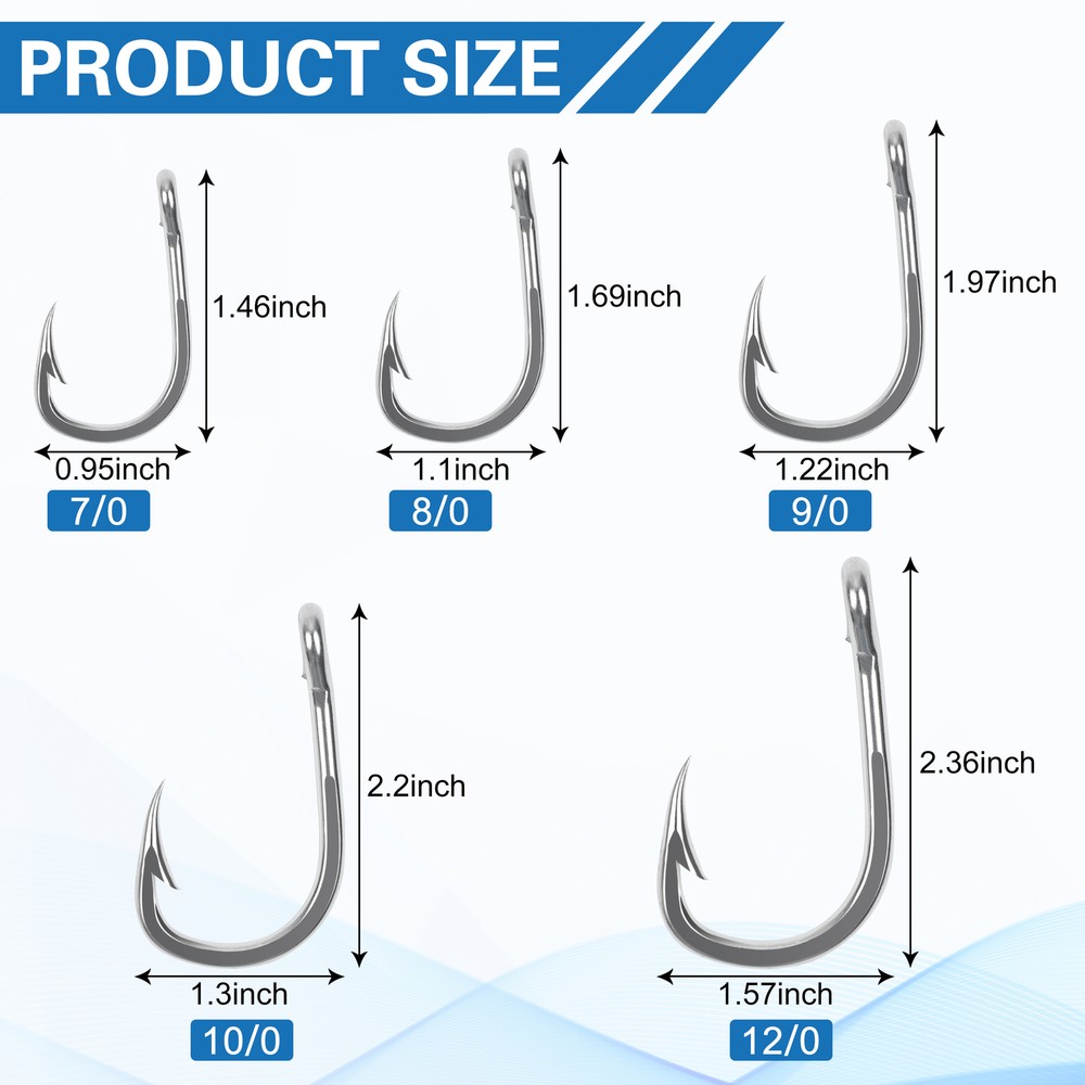 a person fishing hooks a 2.0 kg Black 2/0 Inline Hooks for Treble Hook Replacement – All About The Bait