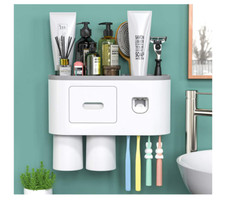 Dispensador Autom tico Para Pasta De Dientes Y Soporte Cepillos Dental Set Ba 