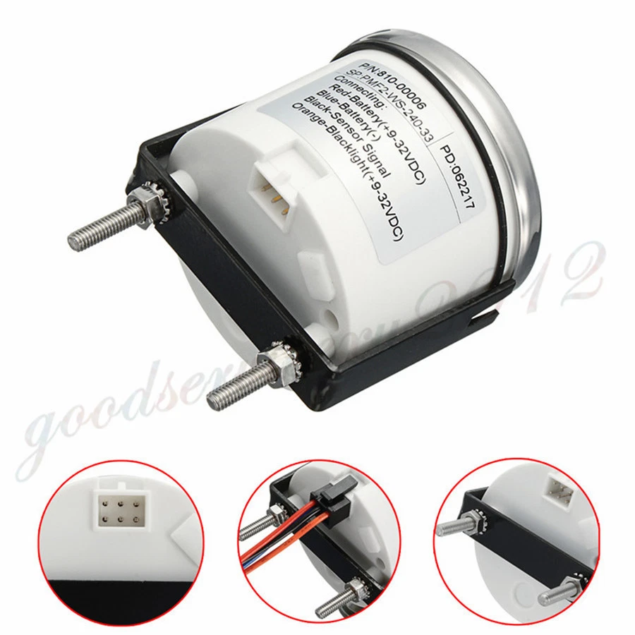 Indicador de nivel de combustible universal de 52 mm para barco de 0-190 ohmios para yate marino Foto 2 de 4