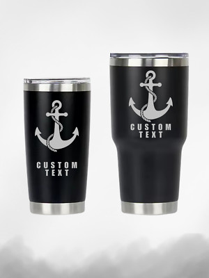 BOAT ANCHOR TUMBLER | 20/30OZ | ENGRAVED TUMBLER | CUSTOM | FREE PERSONALIZATION
