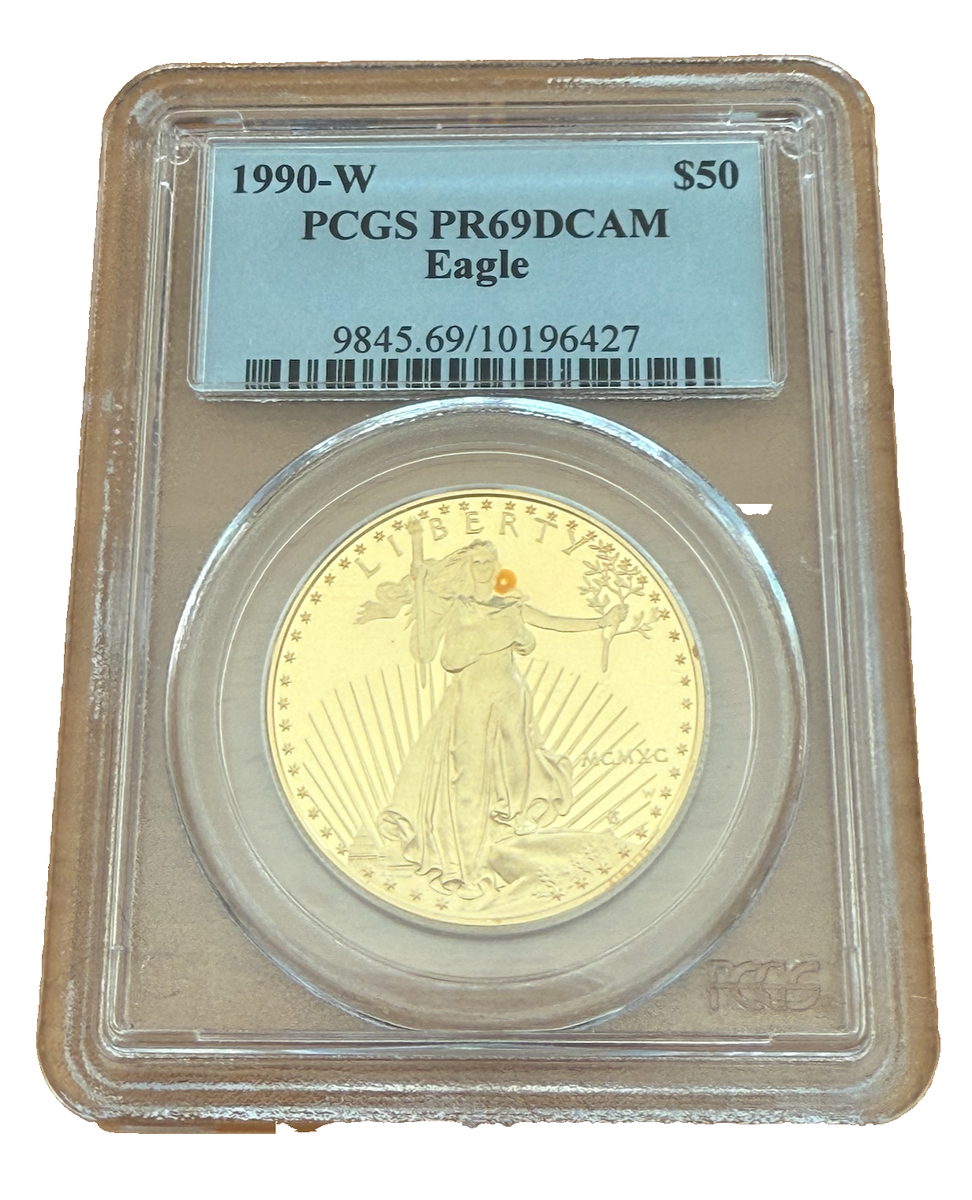 US 1990 W Gold 1 oz $50 PCGS PR69DCAM Proof Gold Eagle | eBay