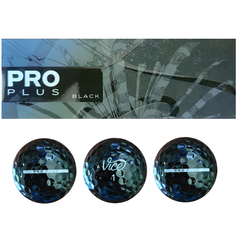 Vice Golf PRO PLUS BLACK Limited Edition Balls 1 or 3 Balls You