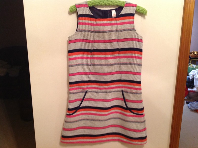 Cat & Jack Girls Striped Sleeveless Jumper Dress, Size XL