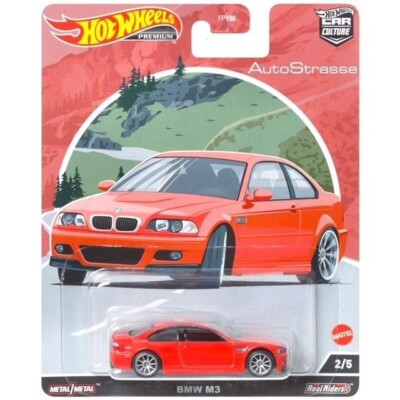 HOT WHEELS BMW M3 E46 HCK19 ROT  REAL RIDER AUTO STRASSE BY RACEFACE