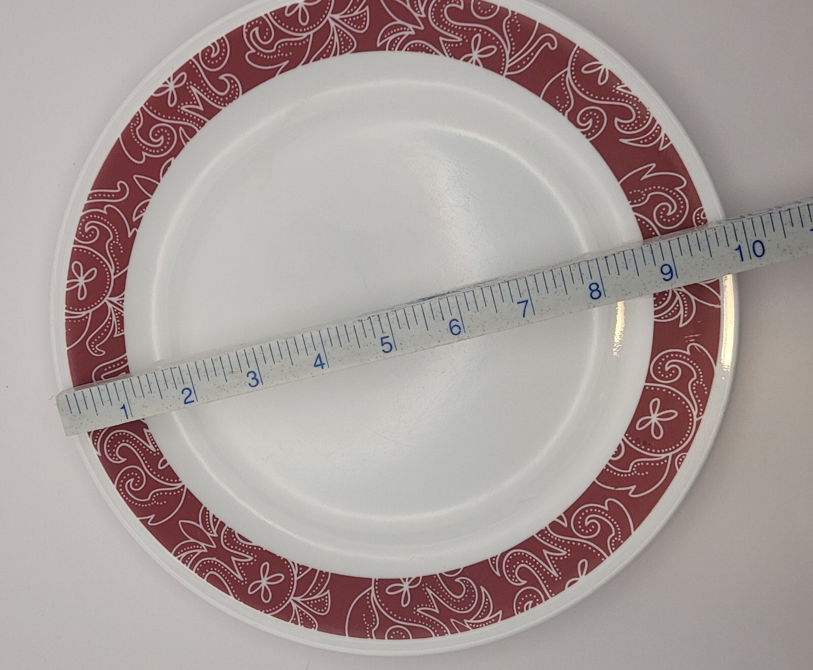 Corelle by Corning 10 1/4” Bandhani Dinner Plates Set of White