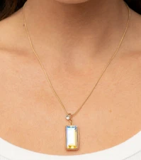 Cosmic Curator Gold AB Iridescent  Necklace by Paparazzi ~ 🦄~ NWT  🔥 LQQK