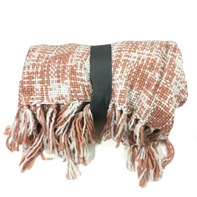 Threshold Metallic Silver Gold Woven Decorative Throw ...